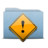 Folder Blue Danger Icon